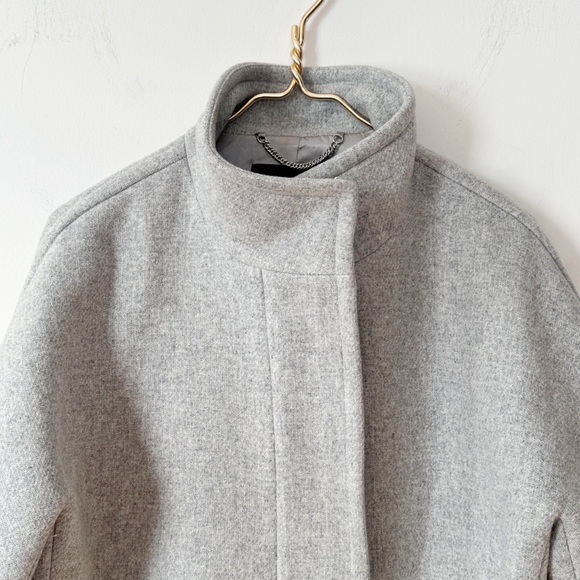 J Crew Cocoon City Coat Wool Stadium Cloth by Nello Gori Dove Gray 14T - Picture 8 of 12